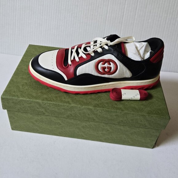 NIB Gucci Mac80 black leather Sneakers G 11.5 US 12-12.5 - Picture 6 of 13